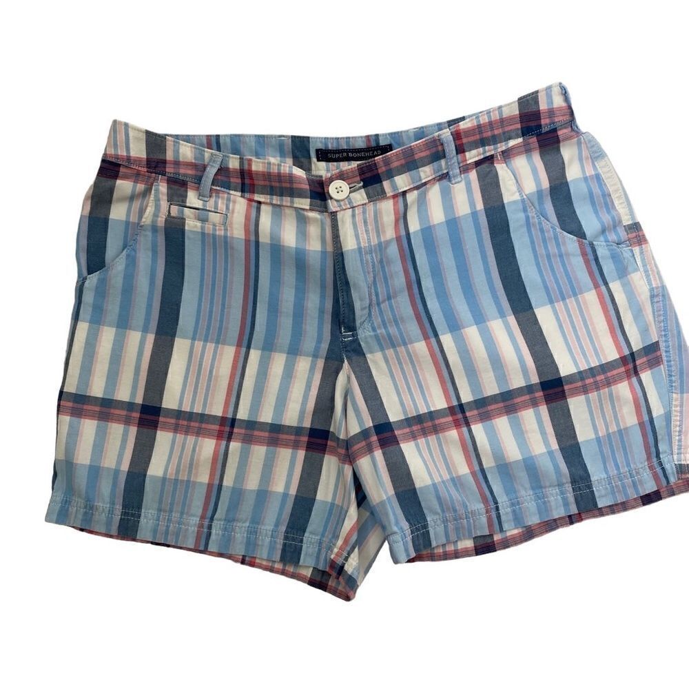 Columbia Super Bonehead Shorts Performance Fishing Gear Madras SZ 14